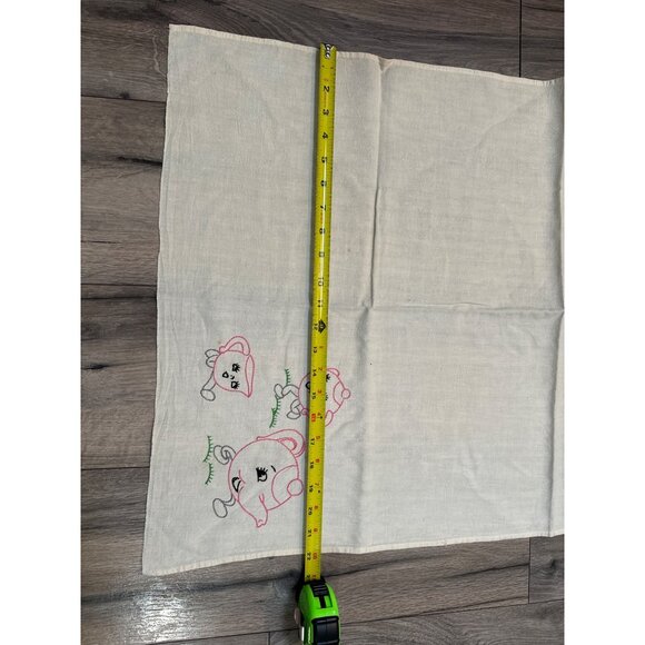 Vintage Embroidered Tea Towel With Animated Teapot & Cup Design - Picture 4 of 5